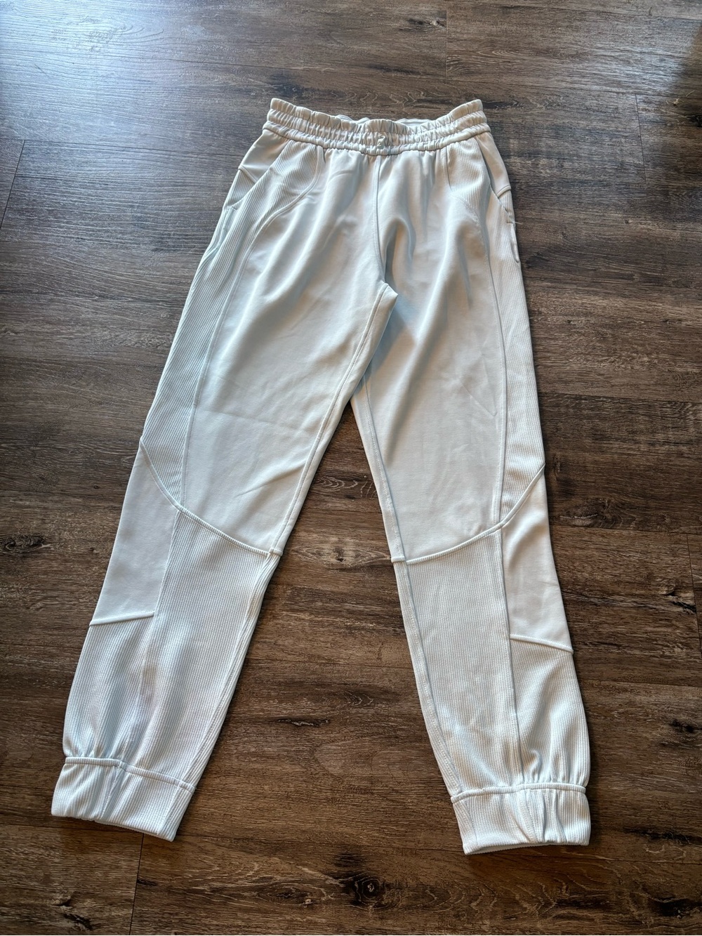 Lululemon Brushed soft stream Ribbed high-rise jogger in pale blue